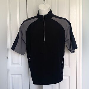 Black and Gray Footjoy Quarter-Zip Pullover